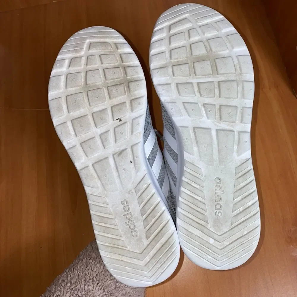 Adidas QT Racer 2.0 Cloudfoams Grey & White Athletic Sneakers